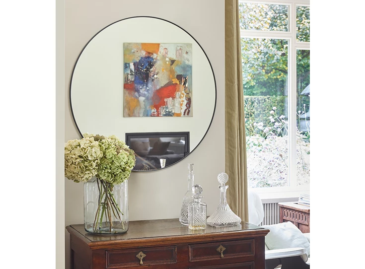 Sfeerfoto Spiegel Hoop Black M 2881.251 rond Deknudt Mirrors