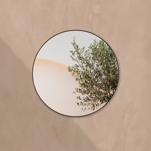 Spiegel Hoop Black L 2921.351 rond outdoor Deknudt Mirrors