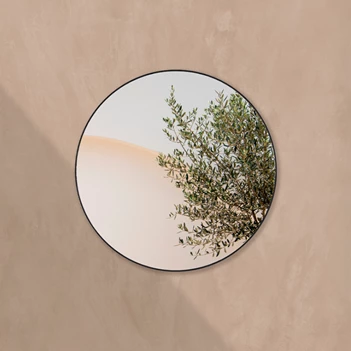 Spiegel Hoop Black L 2921.351 rond outdoor Deknudt Mirrors