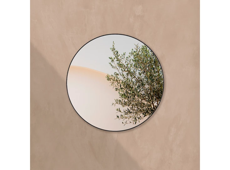 Spiegel Hoop Black L 2921.351 rond outdoor Deknudt Mirrors