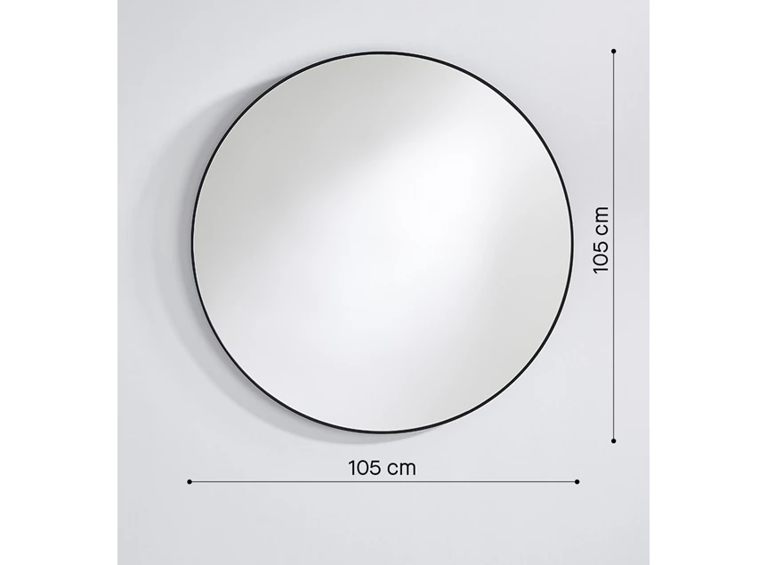 Afmetingen Spiegel Hoop Black L 2921.351 rond outdoor Deknudt Mirrors