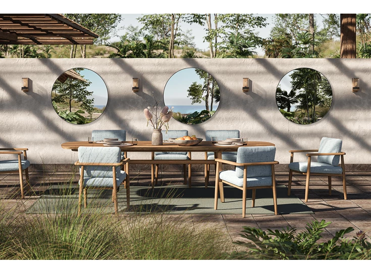 Set Spiegel Hoop Black L 2921.351 rond outdoor Deknudt Mirrors