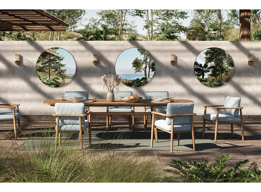 Set Spiegel Hoop Black L 2921.351 rond outdoor Deknudt Mirrors