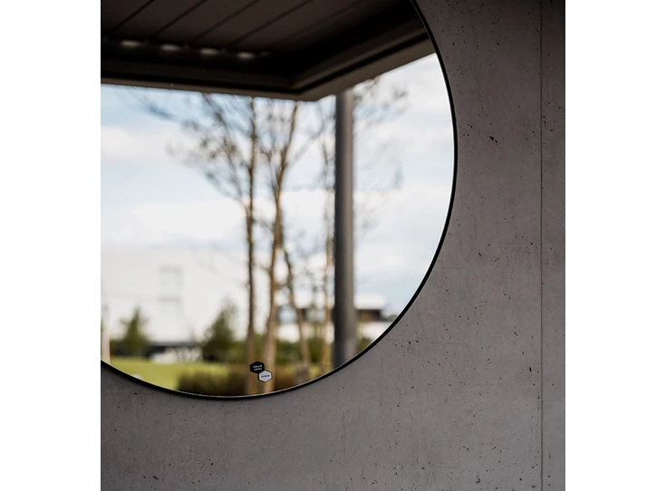 Detail Spiegel Hoop Black L 2921.351 rond outdoor Deknudt Mirrors