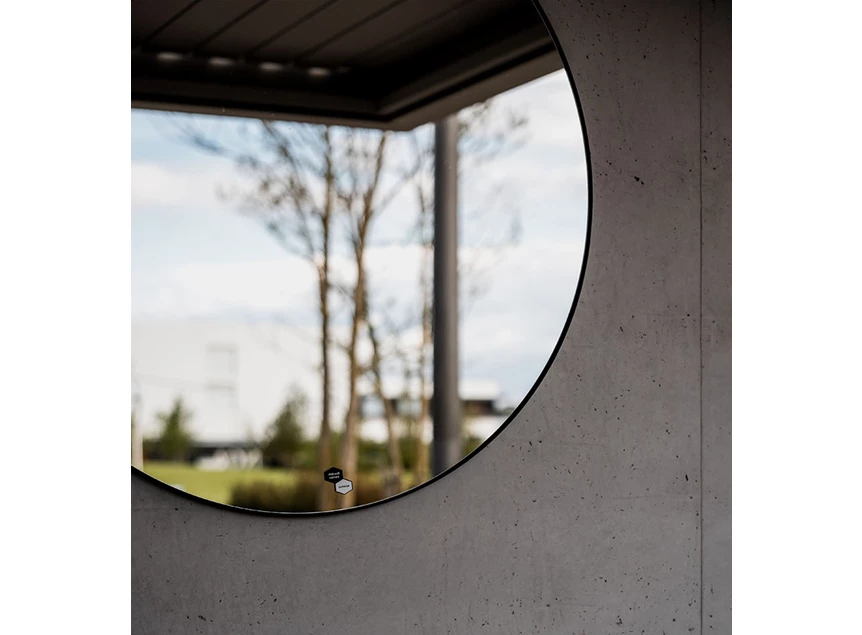 Detail Spiegel Hoop Black L 2921.351 rond outdoor Deknudt Mirrors