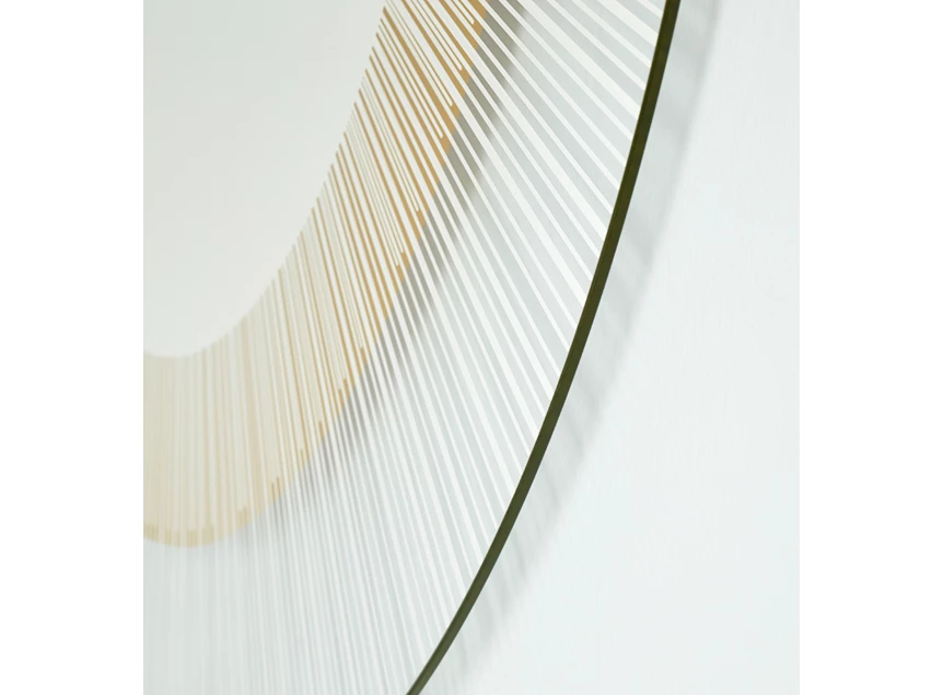 Zijkant Spiegel Yoko Bronze 2823.231 rond brons goud Deknudt Mirrors