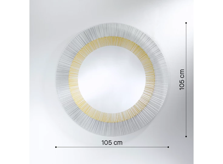Afmetingen Spiegel Yoko Bronze 2823.231 rond brons goud Deknudt Mirrors