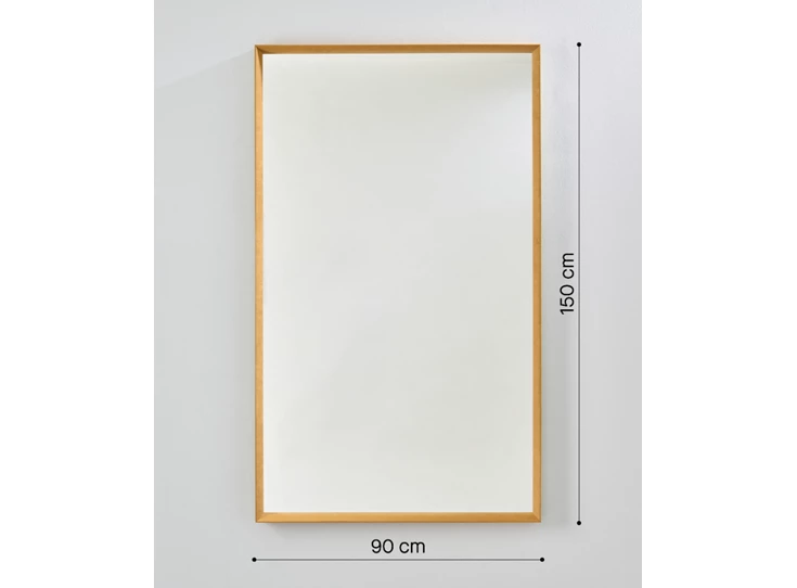 Afmetingen Spiegel Velvet Ochre Rect 2924.311 fluweel Deknudt Mirrors