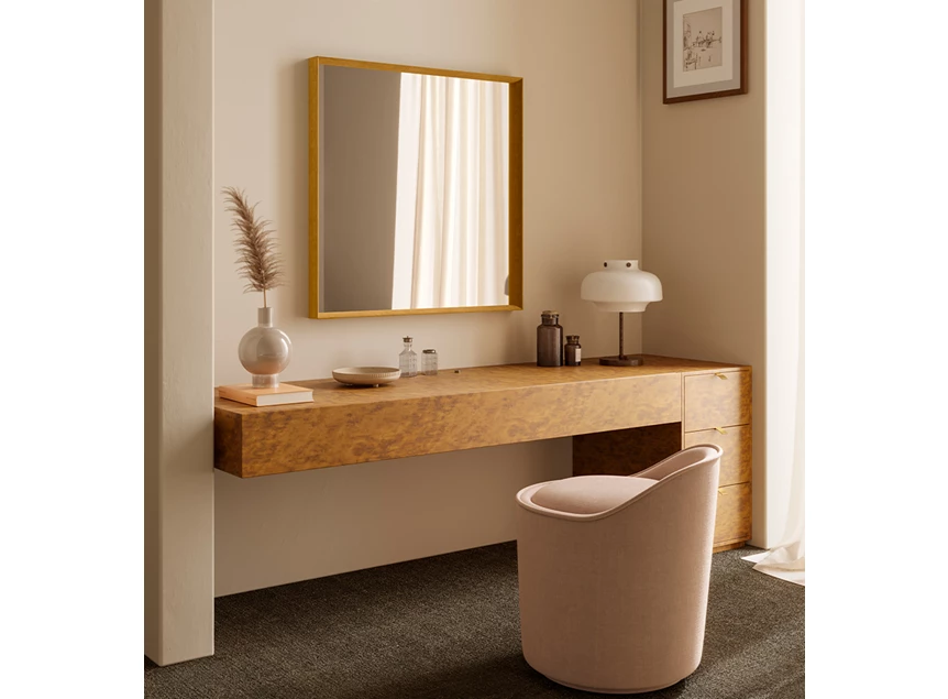 Maatwerk Spiegel Velvet Ochre Rect 2924.311 fluweel Deknudt Mirrors