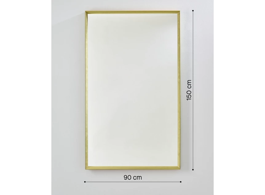 Afmetingen Spiegel Velvet Green Rect 2924.341 rechthoekig fluweel Deknudt Mirrors