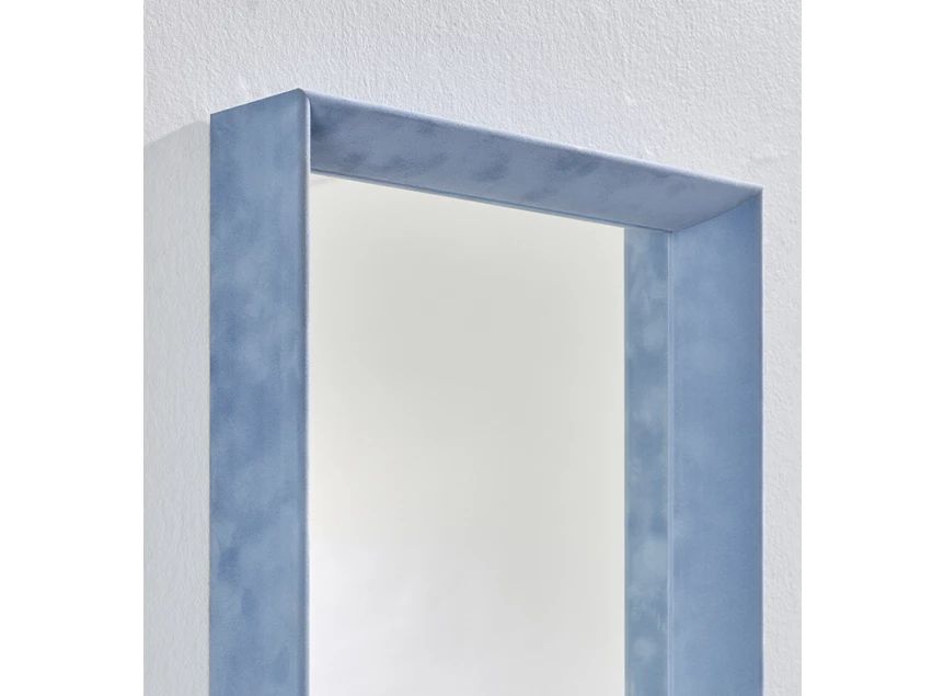 Bovenkant Spiegel Velvet Blue Rect 2924.381 rechthoekig fluweel Deknudt Mirrors