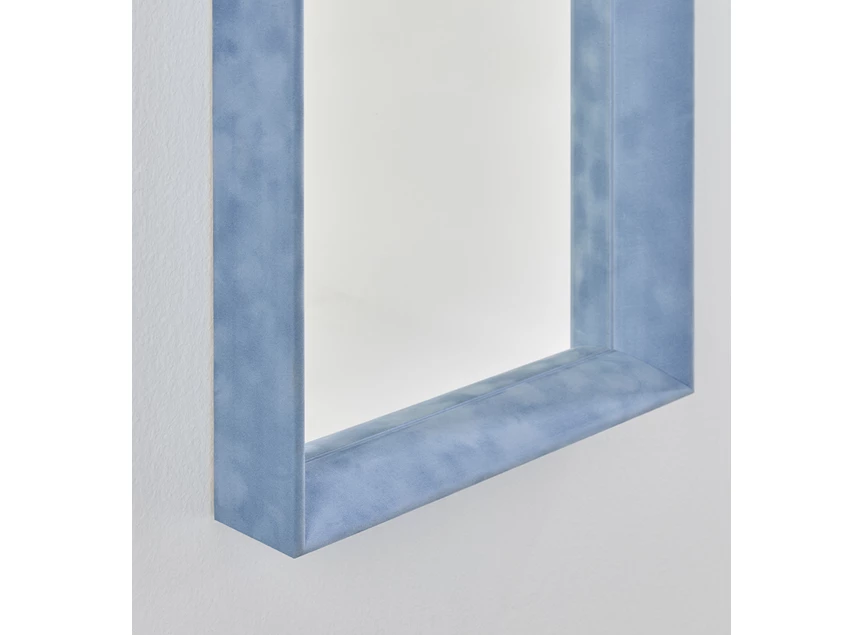 Onderkant Spiegel Velvet Blue Rect 2924.381 rechthoekig fluweel Deknudt Mirrors