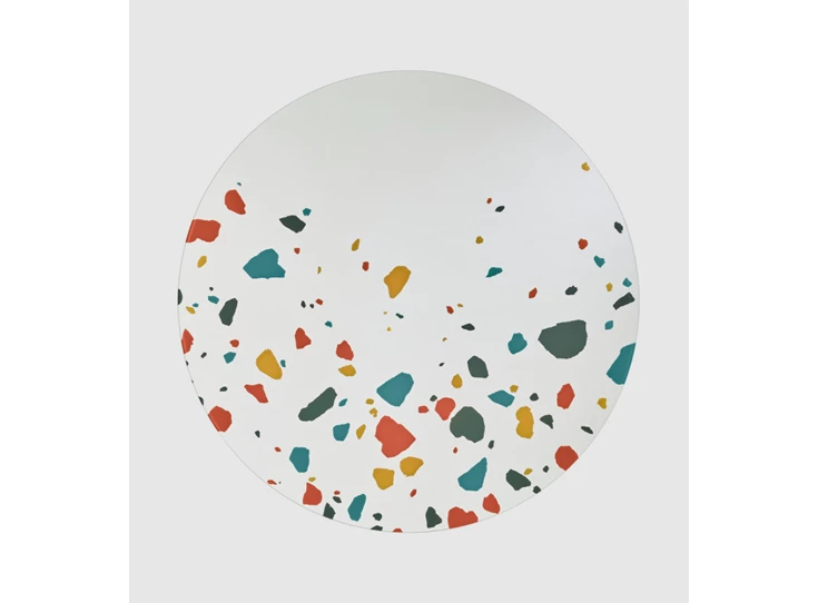 Spiegel Terrazzo Round 2925.381 rond kleur Deknudt Mirrors