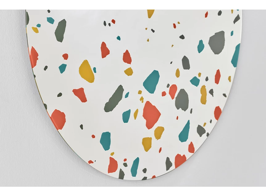 Detail Spiegel Terrazzo Round 2925.381 rond kleur Deknudt Mirrors