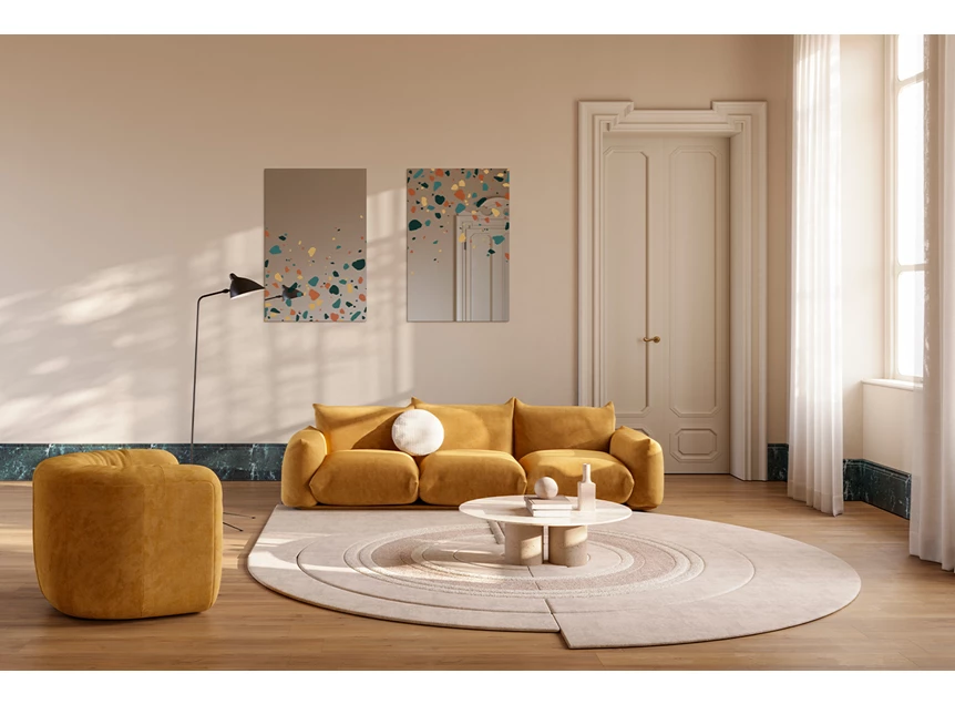 Sfeerfoto Spiegel Terrazzo Rect 2925.481 rechthoekig kleur Deknudt Mirrors