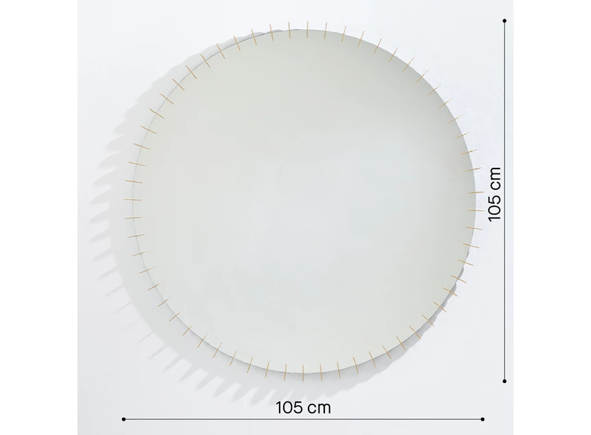 Afmetingen Spiegel Ray Gold 2930.311 rond goud Deknudt Mirrors
