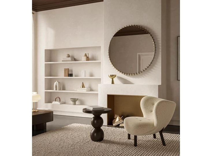 Sfeerfoto Spiegel Ray Gold 2930.311 rond goud Deknudt Mirrors