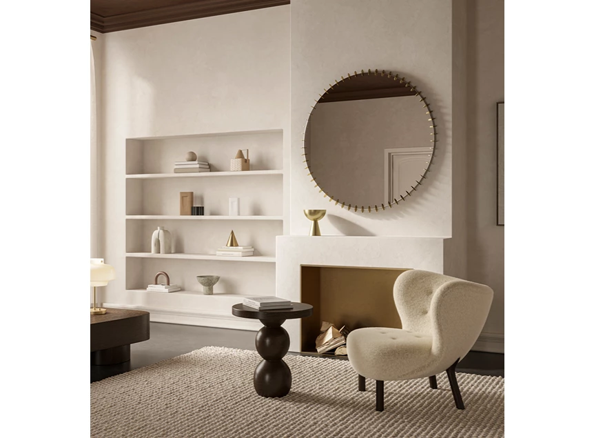 Sfeerfoto Spiegel Ray Gold 2930.311 rond goud Deknudt Mirrors