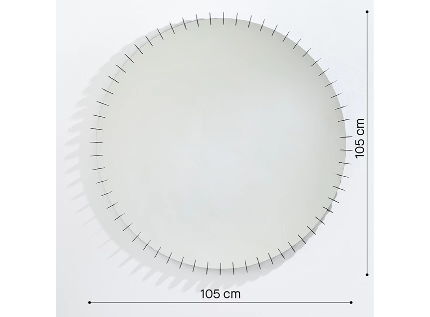 Afmetingen Spiegel Ray Black 2930.351 rond zwart Deknudt Mirrors