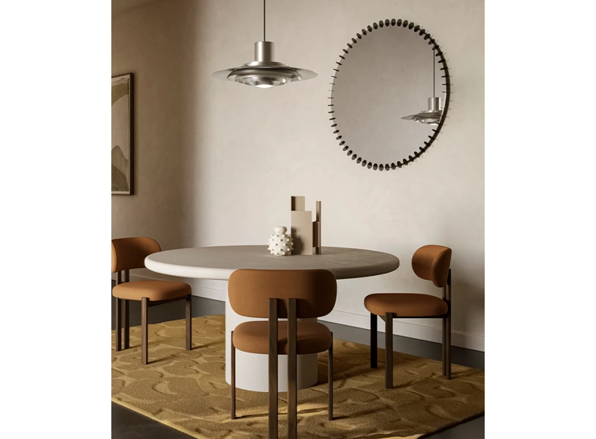 Eetkamer Spiegel Ray Black 2930.351 rond zwart Deknudt Mirrors