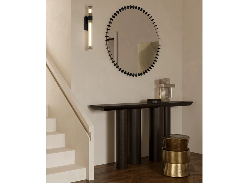 Hal Spiegel Ray Black 2930.351 rond zwart Deknudt Mirrors