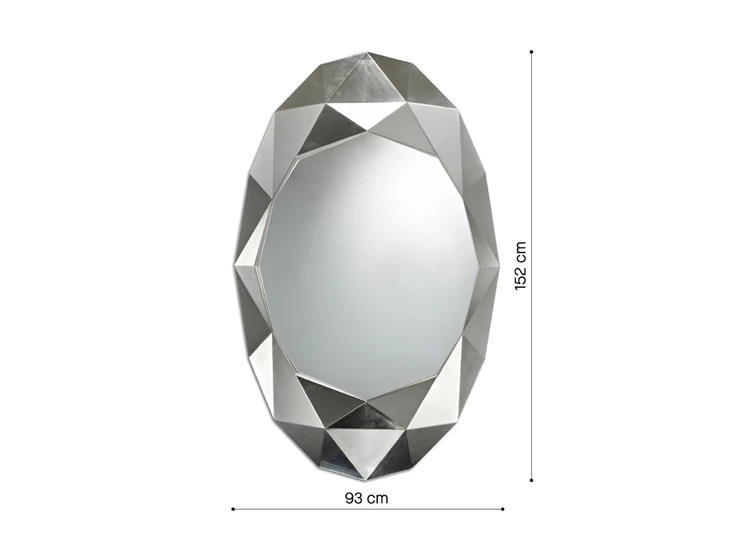 Afmetingen Spiegel Precious Silver 2693.161 juweel zilver Deknudt Mirrors