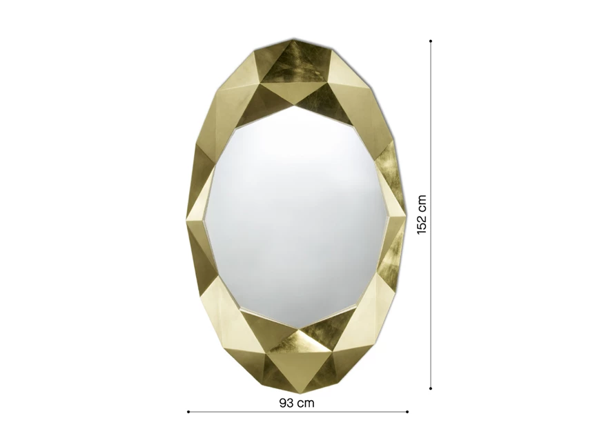 Afmetingen Spiegel Precious Gold 2693.111 juweel goud Deknudt Mirrors
