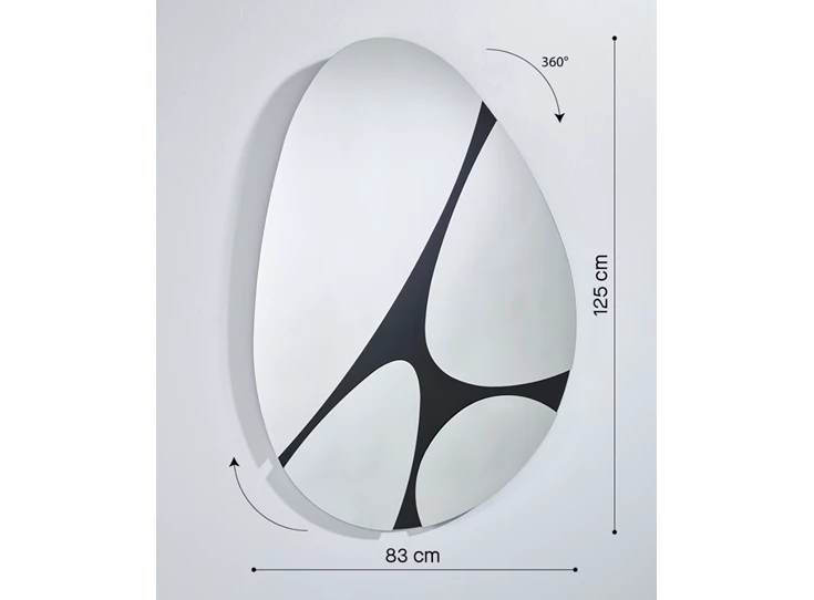 Afmetingen Spiegel Pebbles 2597.451 organisch Deknudt Mirrors