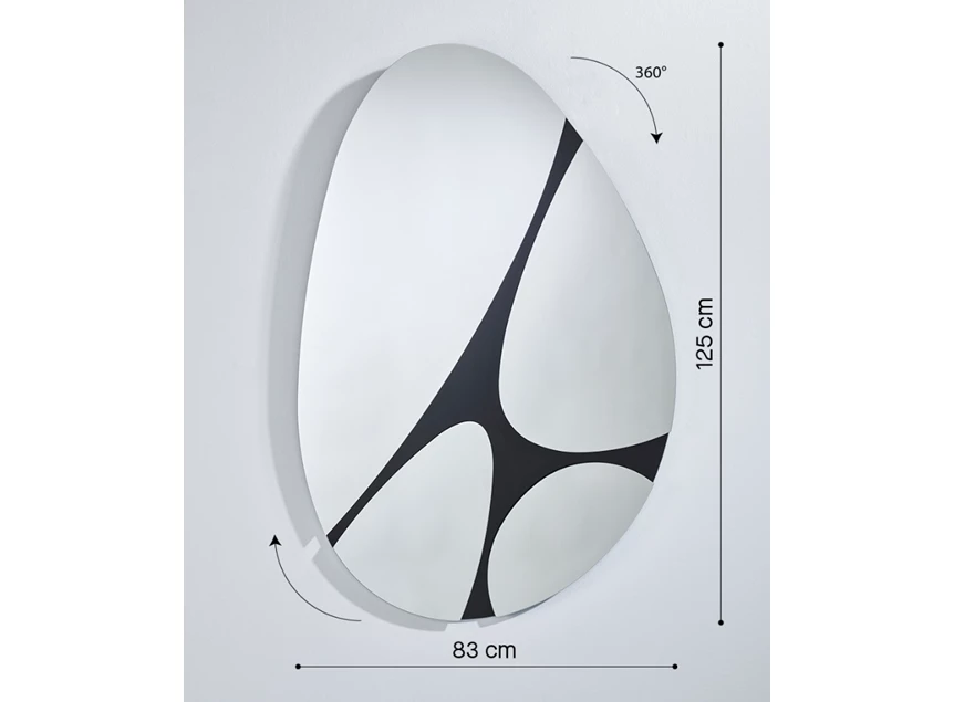 Afmetingen Spiegel Pebbles 2597.451 organisch Deknudt Mirrors