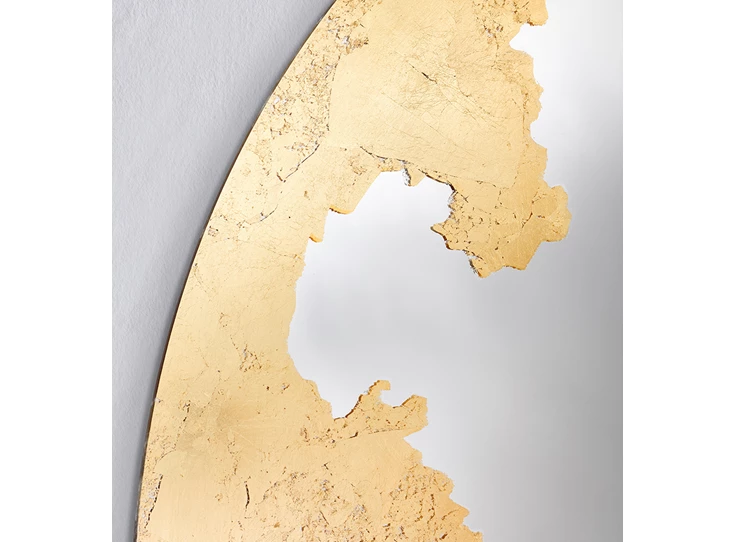 Bovenkant Spiegel Ornato Round M 2909.211 rond goud Deknudt Mirrors