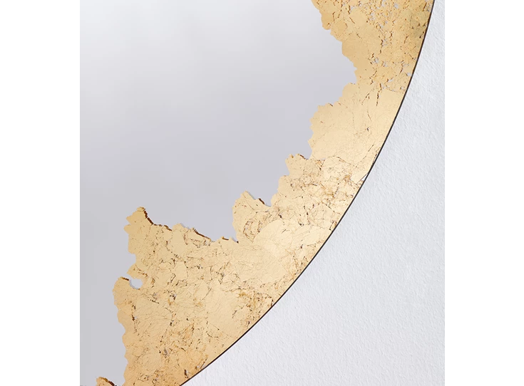 Onderkant Spiegel Ornato Round M 2909.211 rond goud Deknudt Mirrors