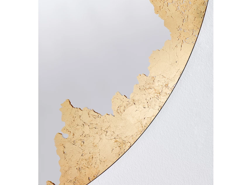 Onderkant Spiegel Ornato Round M 2909.211 rond goud Deknudt Mirrors