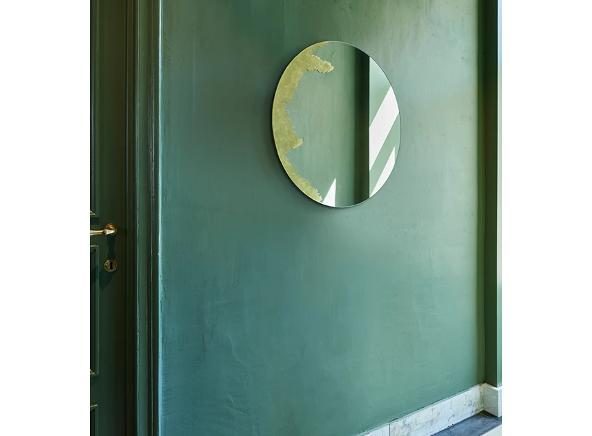 Sfeerfoto Spiegel Ornato Round M 2909.211 rond goud Deknudt Mirrors