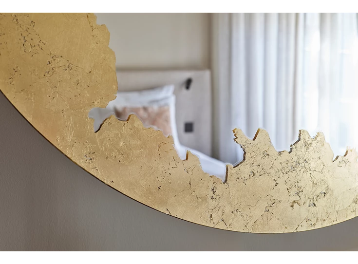 Detail Spiegel Ornato Round M 2909.211 rond goud Deknudt Mirrors