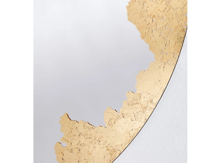 Onderkant Spiegel Ornato Round L 2909.311 rond goud Deknudt Mirrors