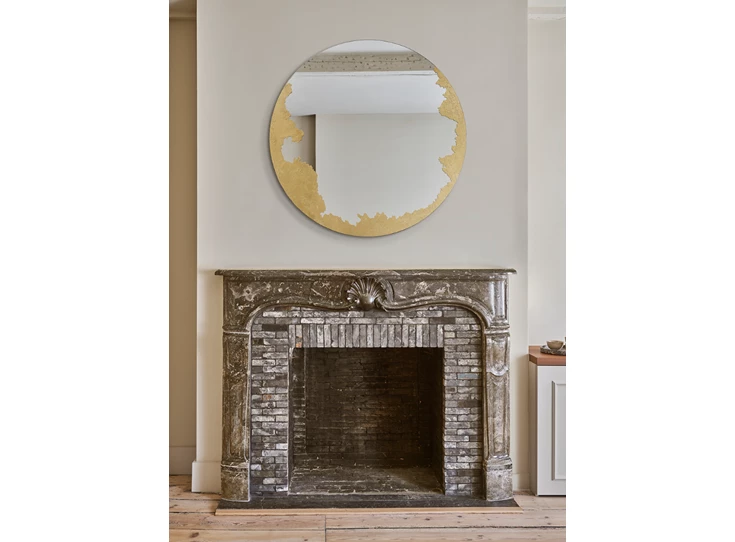 Sfeerfoto Spiegel Ornato Round L 2909.311 rond goud Deknudt Mirrors