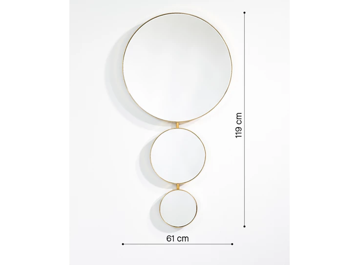 Afmetingen Spiegel Opera 8112.BFB goud Deknudt Mirrors