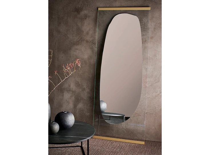 Staande Spiegel Obu 2823.311 rechthoekig goud Deknudt Mirrors