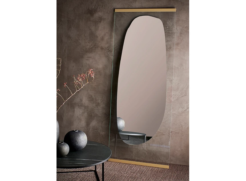 Staande Spiegel Obu 2823.311 rechthoekig goud Deknudt Mirrors