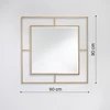 Afmetingen Spiegel Nico Bronze Square 8109.BSB vierkant brons Deknudt Mirrors