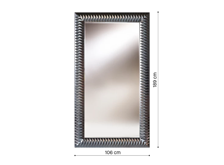 Afmetingen Spiegel Nico L Silver 2758.262 rechthoekig zilver Deknudt Mirrors