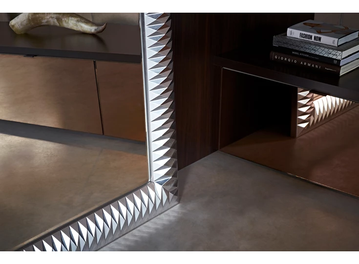 Onderkant Spiegel Nico L Silver 2758.262 rechthoekig zilver Deknudt Mirrors