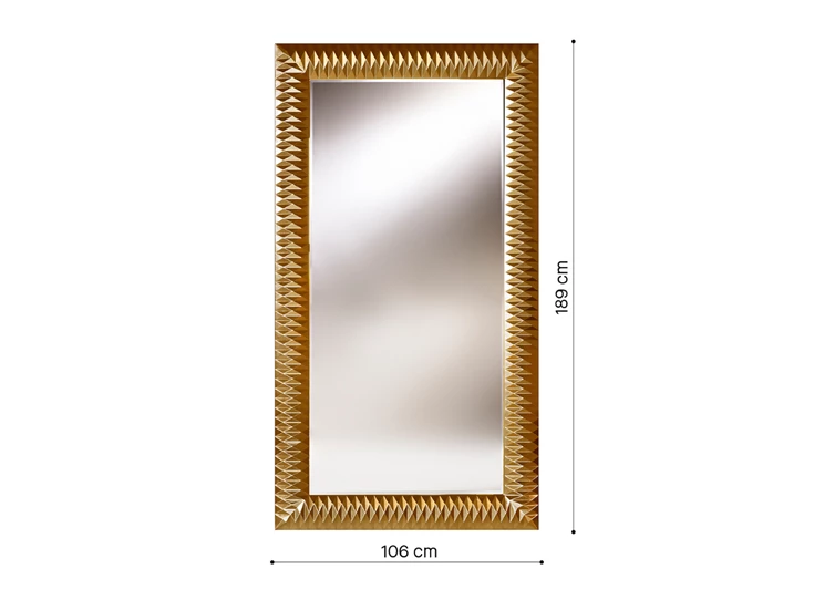 Afmetingen Spiegel Nick L Gold 2758.212 rechthoekig goud Deknudt Mirrors