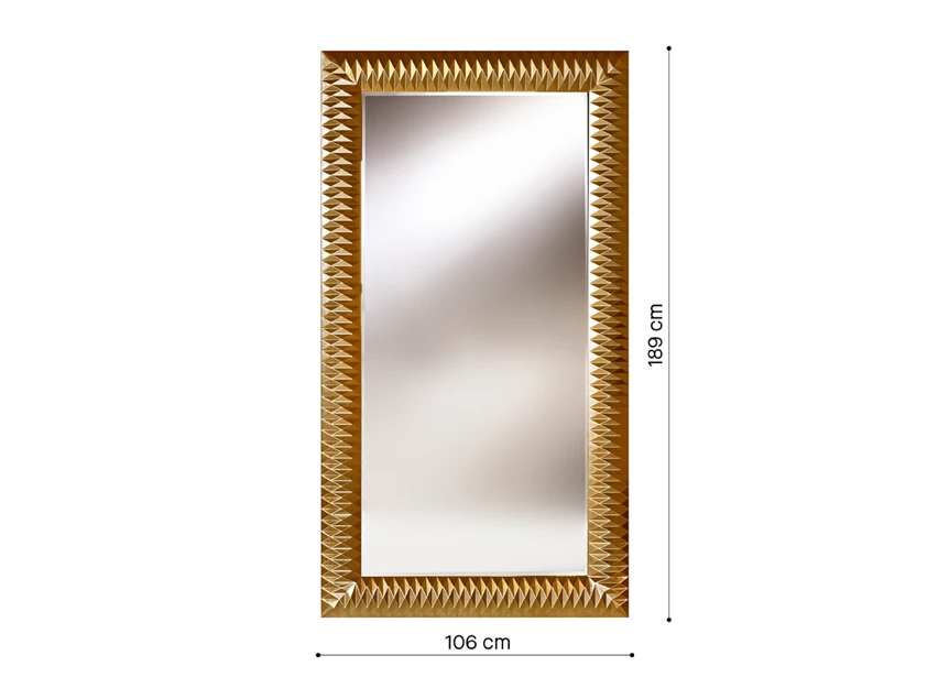 Afmetingen Spiegel Nick L Gold 2758.212 rechthoekig goud Deknudt Mirrors