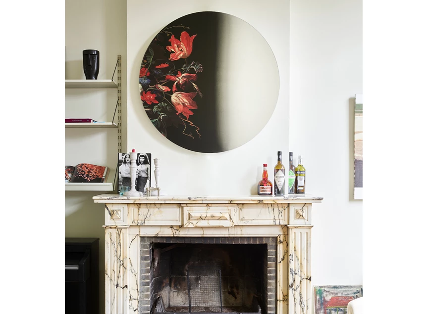 Front Spiegel Museo 2879.281 rond bloemen kunst Deknudt Mirrors