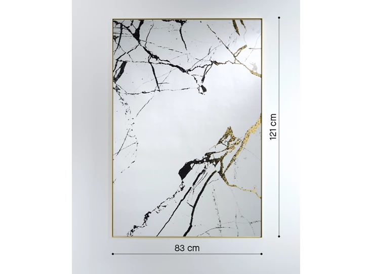Afmetingen Spiegel Marble 2829.231 marmerlook Deknudt Mirrors