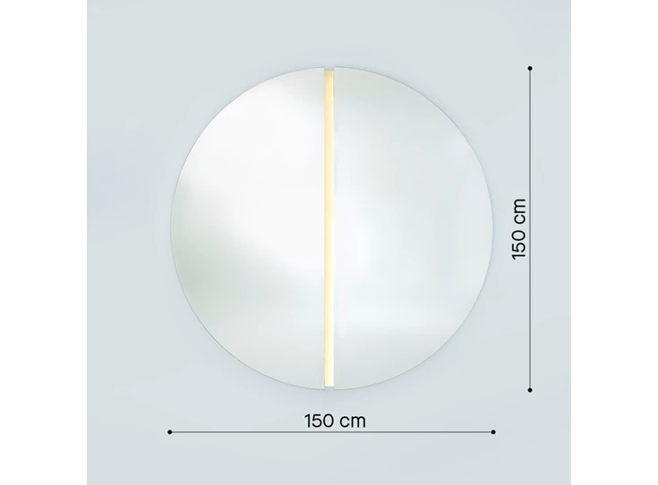 Afmetingen Spiegel Luna Light Round M 2869.390 rond Deknudt Mirrors