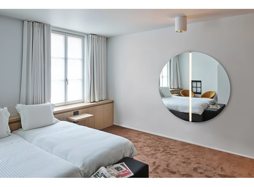 Slaapkamer Spiegel Luna Light Round M 2869.390 rond Deknudt Mirrors