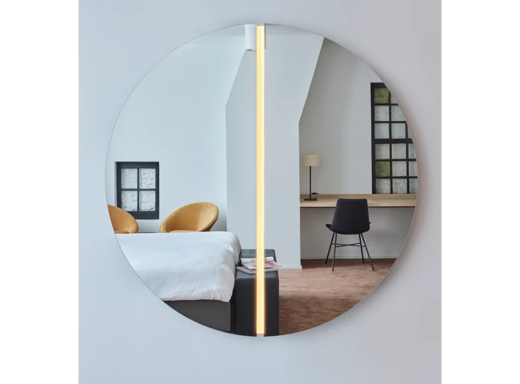 Front Spiegel Luna Light Round M 2869.390 rond Deknudt Mirrors