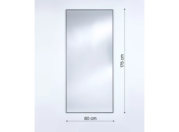 Afmetingen Spiegel Lucka Outdoor Black XL 2900.451 rechthoekig Deknudt Mirrors